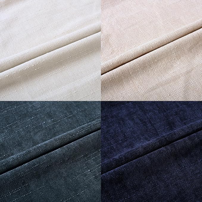 Set of 4 Soft Textured Decorative Throw Pillow Covers 16x16 Inch Cozy Farmhouse Cushion Cover Square Accent Pillow Cases for Bed Couch Sofa Living Room, Beige White Blue
