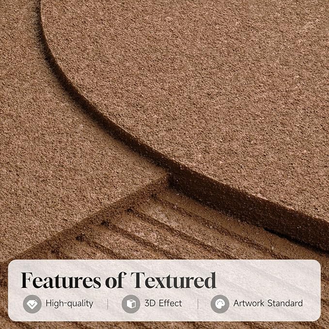 Large 3D Textured Framed Neutral Abstract Wall Art for Living Room, 3 Piece | Solid wood frames, sculptural curved detail, black white brown tones, big size 24x36 in, modern wall decor for bedroom office