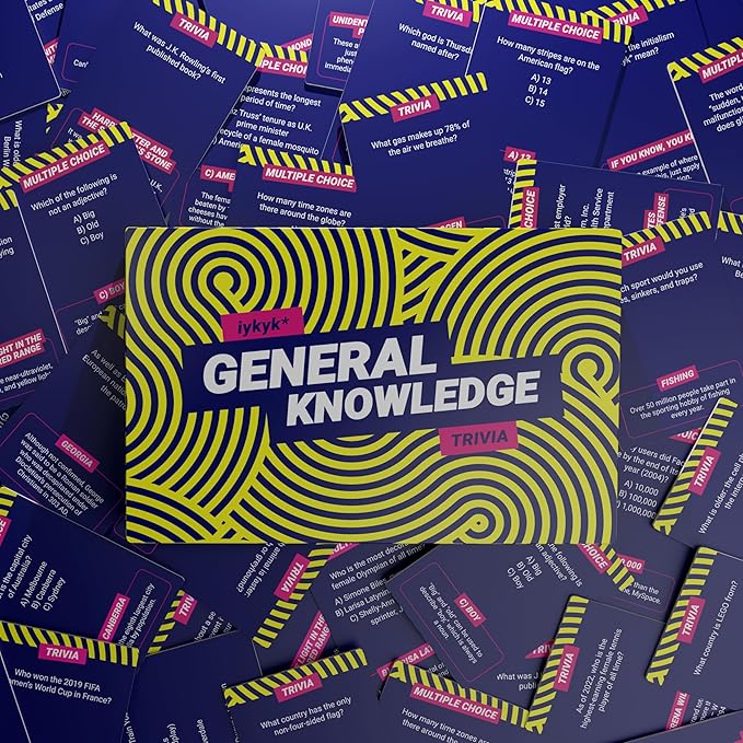 Bubblegum Stuff iykyk General Knowledge - Fun Quiz Game for All - Trivia Edition - 150 Cards - Perfect for Game Nights, Travel, and Parties - Great Gift - Unique and Exciting Take on Classic Quizzes