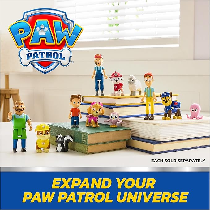 Paw Patrol Rubble & Mr. Porter Figure Pack with Skunk Toy Figure, Kids Toys for Boys & Girls Ages 3 and Up