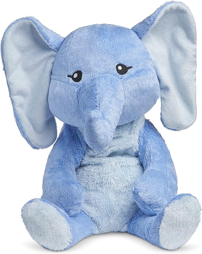 Emory The Elephant 20 Inch 4.5 lb Heavy Cute Sensory Weighted Comfort Plush | Large Unscented Washable Self Care Calming Stuffed Animal for Kids, Teens and Adults