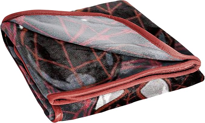 Jay Franco Plush Throw Blanket – 46" x 60" Inch Cartoon Kids Soft & Cozy Fleece Throw for Bedroom & Couch Décor, Official Licensed Product, Black - Miles Morales