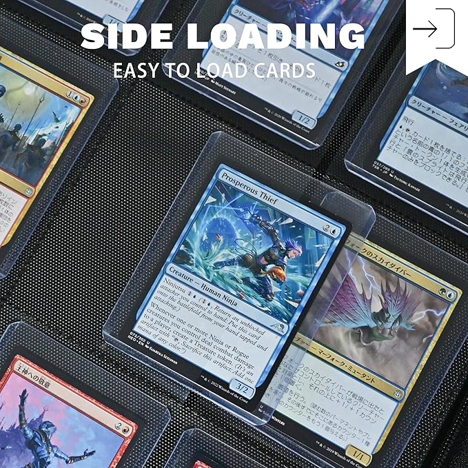 Toploaders Binder,Holds 640 Top Loaders,16 Pocket Top Loader Binder for 3" x 4"Rigid Cards,Double Sided Card Binder Abulm in 3"x4"Toploaders for Trading Cards (TOP 640 Light Blue)