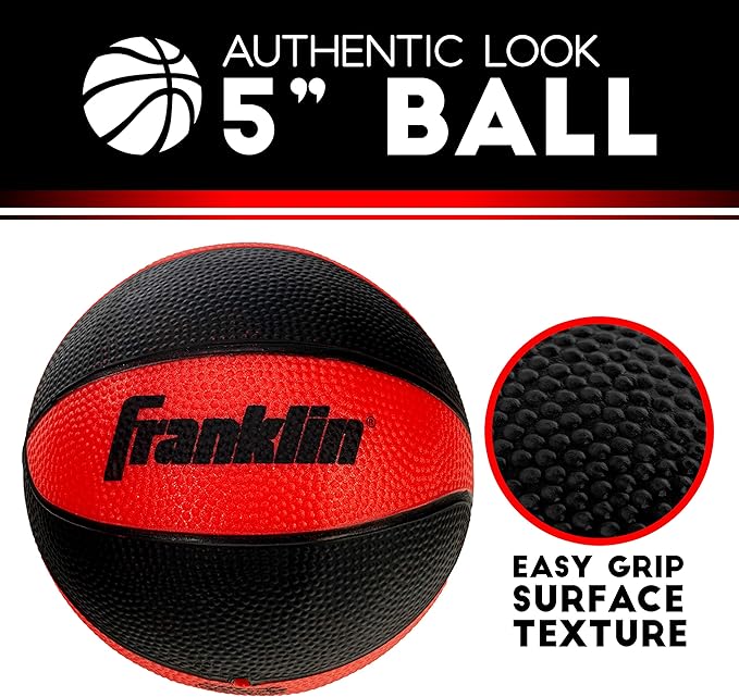 Franklin Sports Mini Basketball Hoops-Indoor Over The Door Mini Hoop+Basketball Sets-Perfect Accessory for Bedroom+Office