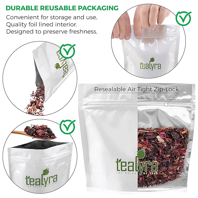 Tealyra - Cherry Goddess - Fruity Herbal Loose Leaf Tea - Caffeine-Free - Vitamin Rich - Hot and Iced - All Natural - 8 ounce