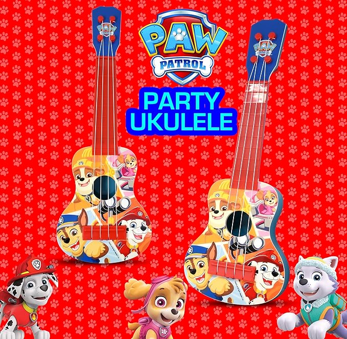 Paw Patrol Kids Toy Ukulele Guitar 4 String for Toddlers Party Guitar Ukulele Play Musical Instrument Mini Children Guitar Beginner for Kids