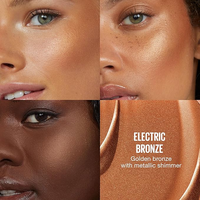 Maybelline Sunkisser Multi-Use Liquid Blush and Bronzer, Blendable, Longwear, Glowy Make Up, Electric Bronze, 1 Count