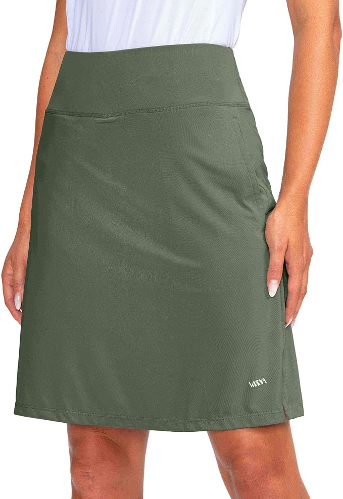 Women's 20" Knee Length Skorts Skirts UPF50+ Athletic Tennis Golf Skirt for Women Casual Summer Skirts