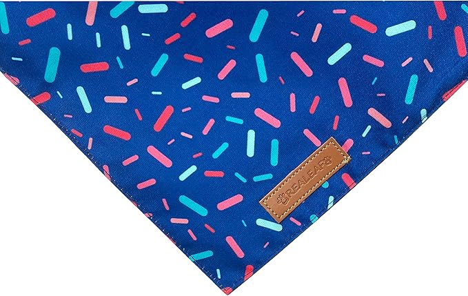 Realeaf Dog Birthday Bandanas 2 Pack, Dog Birthday Party Supplies, Blue and Pink Bandana, Triangle Reversible Pet Scarf for Boy and Girl, Premium Durable Fabric, Multiple Sizes Offered (X-Large)