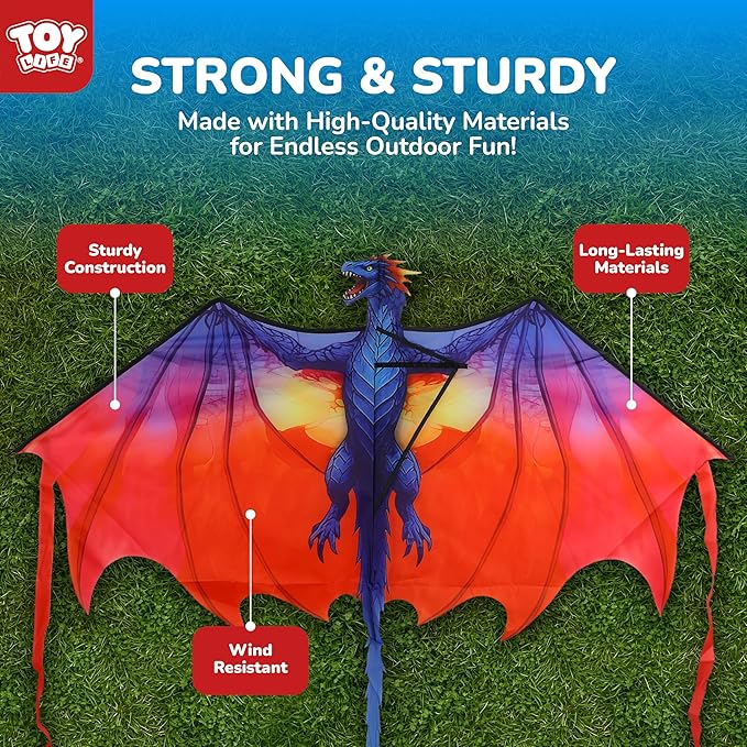 TOY Life 55.9'' Kites Easy to Fly for Kids Adults with 328.1 FT String, Beach Kite Outdoor Game Outside Toys Activity, Beach Toys for Kids, Gift for Boys Ages 4-8