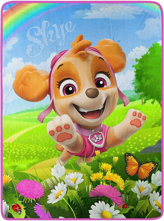 Northwest Paw Patrol Micro Raschel Throw Blanket, 46" x 60", Soaring Skye
