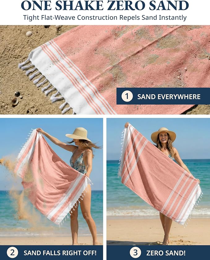 LANE LINEN Beach Towels 12 Pack, Bulk Beach Towels Oversized, Pool Towels for Adults, Pre-Washed, Sand Free Beach Towel, Fast Drying Beach Towel, 39"x71" - Beach Party