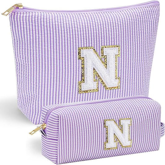 YOOLIFE Makeup Bag - Cute Cosmetics Organizer for Women, Personalized Gifts for Best Friend, Daughter, Valentine's Day, Wedding