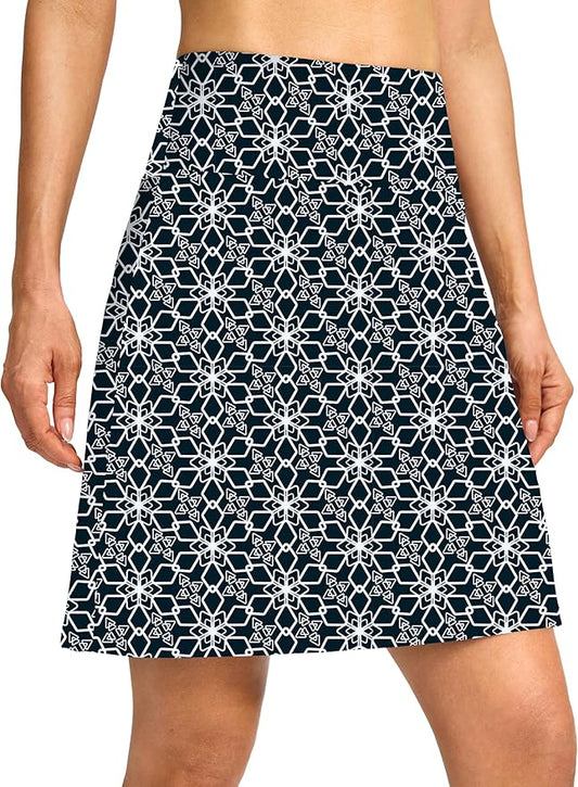 G Gradual 19" Skorts for Woman with Pockets High Waist Golf Skirt | Lightweight, Stretchy, Breathable, Tummy Control, Built-in Shorts, Athletic, Tennis, Pickleball, Casual Summer
