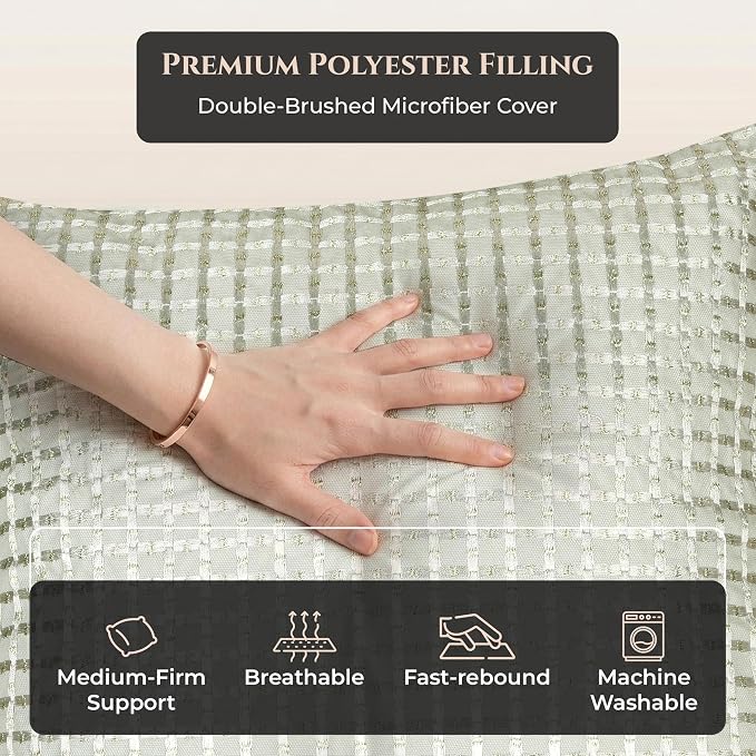 ROYALE LINENS 16 x 16 Pillow Insert - Down Alternative Throw Pillows Insert - Square Pillow Pack of 1 - Bed & Couch Pillows - Inner Cushion for Bed, Cushion for Living Room - Shams Stuffer