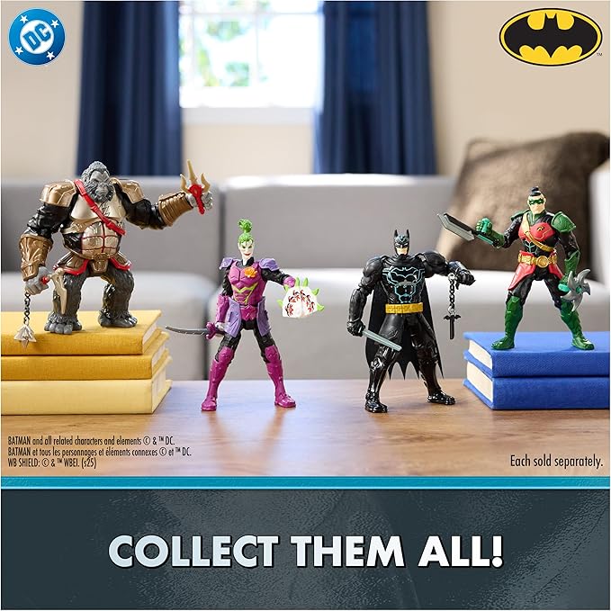 DC Comics, Batman Battle Clash 6” Ninja Strike Batman Action Figure with 2 Ninja Accessories, Super Hero Kids Toys for Boys and Girls Ages 3 & Up