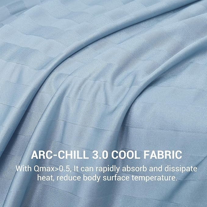 Elegear Double-Sided Cooling Blanket for Hot Sleepers, King, Arc-Chill 3.0 | Q-Max>0.5 Cooling Fabric, Absorbs Heat to Keep Body Cool, Breathable Summer Blankets for Night Sweats & Menopause, 108"x90"
