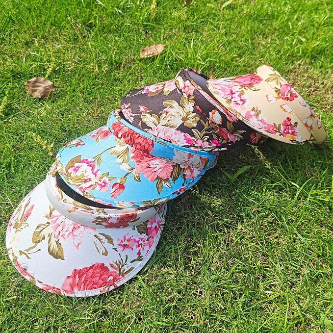 2 Pack Sun Visor Hats Women Men Clip On Wide Brim Visors Hat Outdoor Sports Golf Beach Travel Tennis Caps