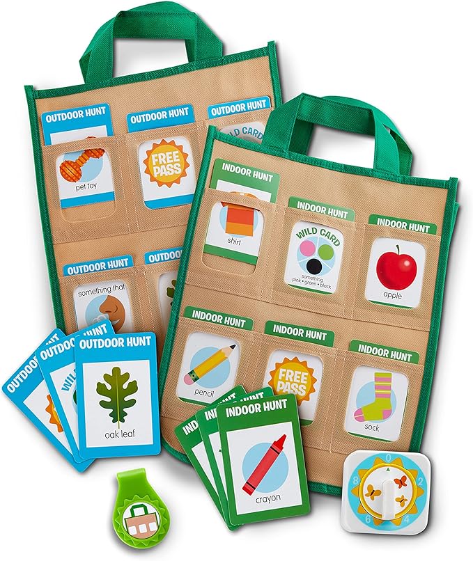 Melissa & Doug Let’s Explore Indoor/Outdoor Scavenger Hunt Play Set – 80 Double-Sided Cards