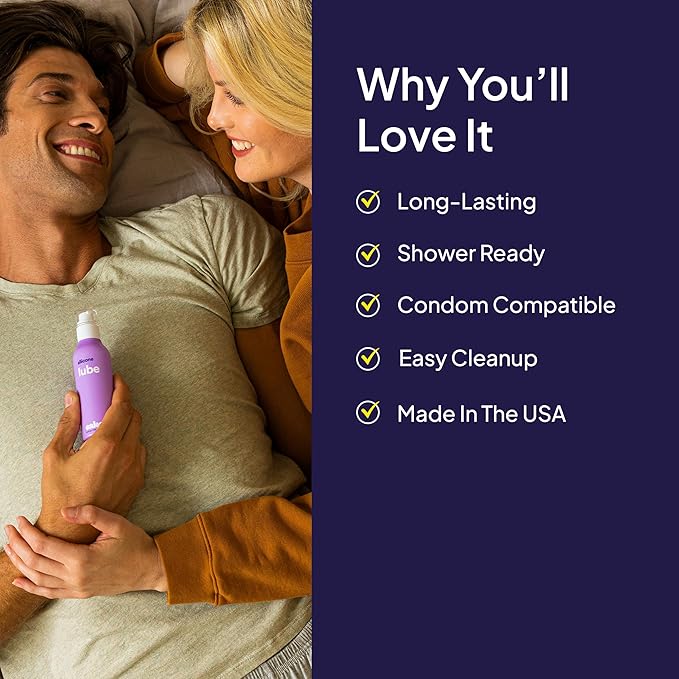Hello Cake Silicone-Based Lube – Silky Smooth & Ultra Slippery, Long Lasting Premium Personal Lubricant – Water Resistant Lube for Men, Women, and Couples 3.3 fl oz