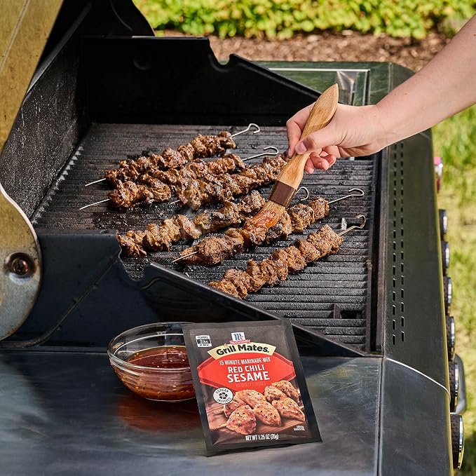 McCormick Grill Mates Marinade Mix, Asian BBQ, Korean-Inspired, 15 Minute Marinade for Chicken, Steak, and More, 1.25 oz (Pack of 12)