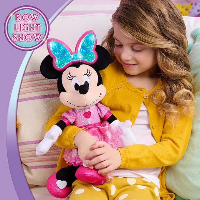 Disney Jr. Colorfinity Minnie Mouse, Interactive Plush Toy, Over 40 Interactions, Ages 3 and Up