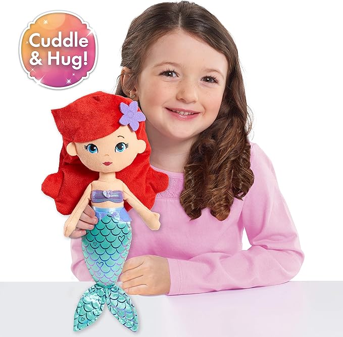 Disney Princess So Sweet Princess Ariel, 13.5-Inch Plush with Red Hair, The Little Mermaid, Kids Toys for Ages 3 Up by Just Play