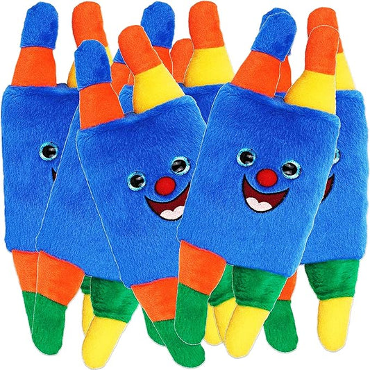 6 Pack Soft Plush Torahs for Kids 14" Tall Colorful Stuffed Torah Toy Figure for Sukkes Simchat Tora Happy Torahs for Upsherin Kids Judaica Gift