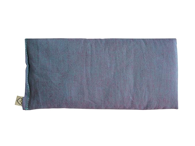 Unscented Eye Pillow filled with Flax Seed - Weighted for Headache Relief Yoga Relaxation Sleep Meditation Massage Travel Made in USA - purple lilac