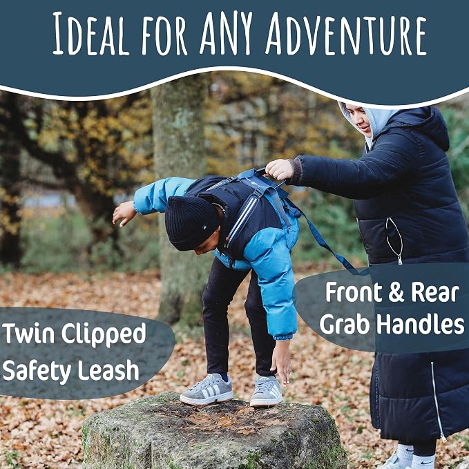 Hobble De Hoo XL Autism Safety Harness for Kids & Teens 7+ | Walking Safety Vest with Grab Handles & Reflective Strips