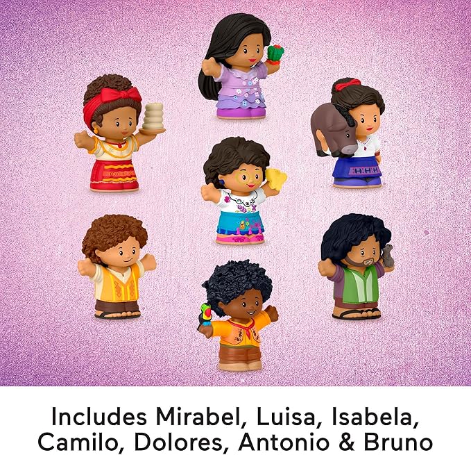 Fisher-Price Little People Toddler Toy Disney Encanto Figure Set, 7 Characters for Preschool Pretend Play Kids Ages 18+ Months