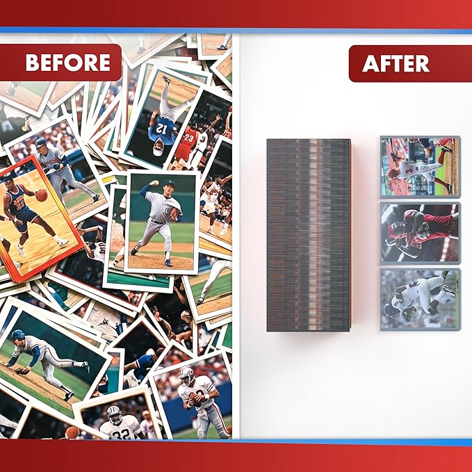 Cardboard Gold - 35pt Top Loaders for Cards with Bonus Soft Sleeves - 100 Count - Premium 3x4 Inch Trading Card Toploaders - Protect Your Baseball and Sports Cards with These Hard Plastic Protectors