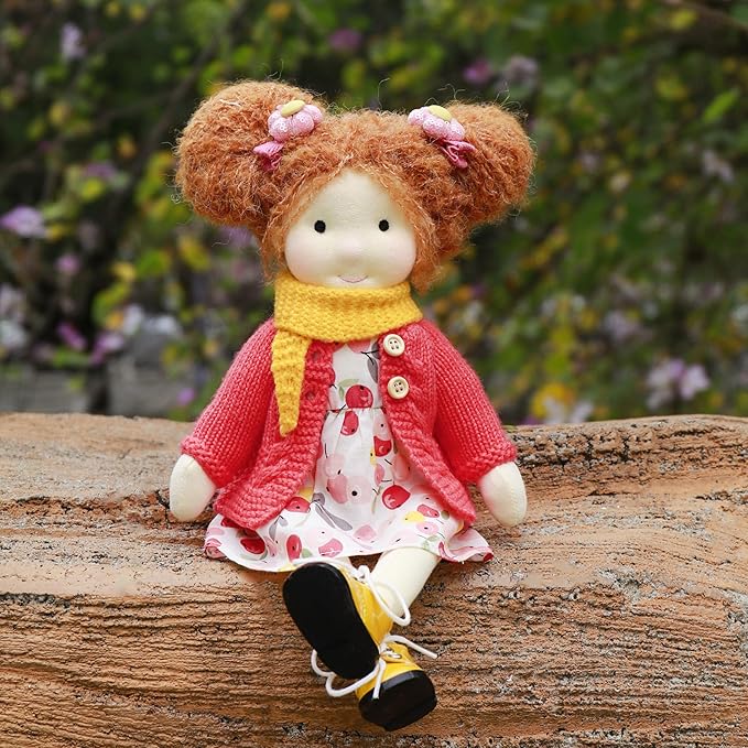Waldorf Doll - Handmade Rag Doll Plush Toy for Kids - Personalized Collectors Item with Beautiful Present Box - Hrabinella 12"