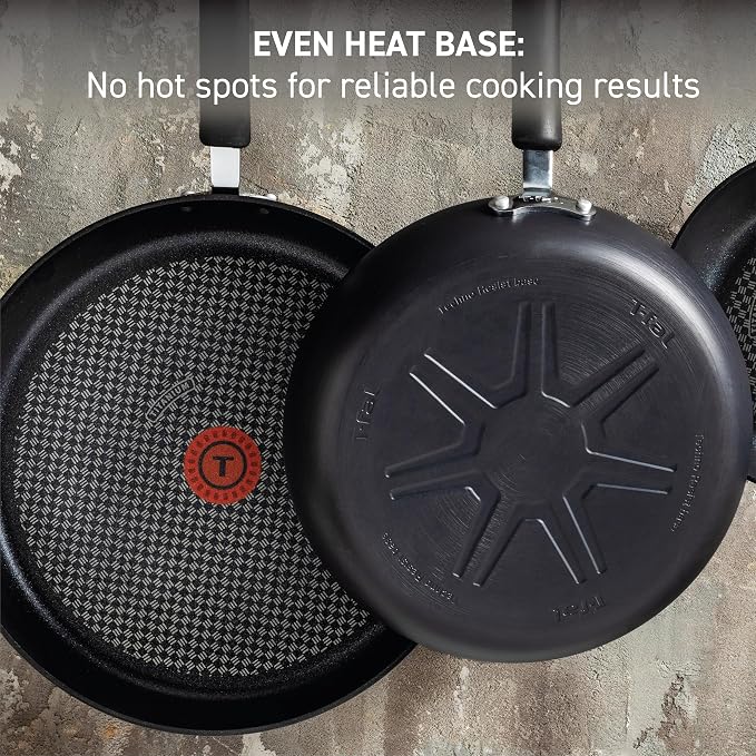 T-Fal Ultimate Hard Anodized Nonstick Wok 14 Inch, Oven Broiler Safe 350F, Non Stick Stir-Fry Pan, Cookware, Pots and Pans, Kitchen, Versatile Deep Frying, Sauté, Braise, Stew, Dishwasher Safe, Onyx