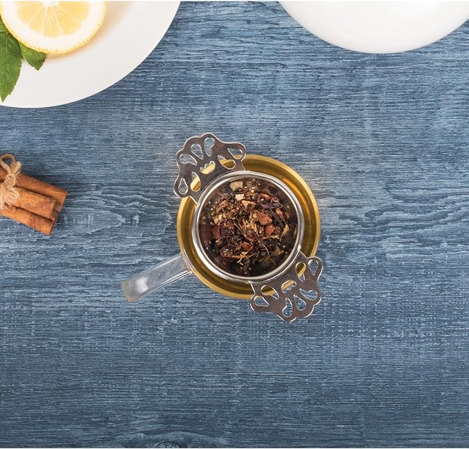 HIC Kitchen Premium Perforated English Tea Strainer - Japanese Stainless Steel Loose Tea Infuser, Universal Fit for Mugs and Cups, Perfect for Black Green Oolong Herbal Tea