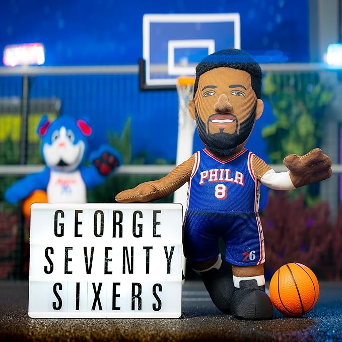Bleacher Creatures Philadelphia 76ers Paul George 10" NBA Plush Figure - A Superstar for Play or Display