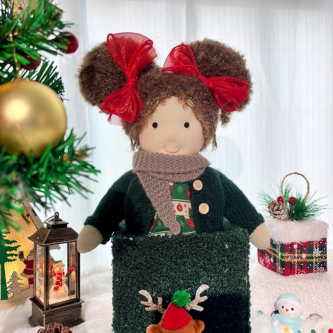 BlissfulPixie Waldorf Handmade Rag Doll - Personalized Collectors Plush for Kids Birthday Present With Beautiful Box-Riley 12"