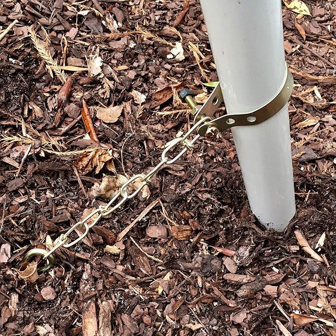 Metal Ground Anchor Kit - 4pcs Auger-Style 12 3/4" ea. All Hardware Included. Easy Assembly, Strong and Durable. for Backyard Swing Sets, Trampolines, Yard Furniture, by XDP Recreation a USA Company