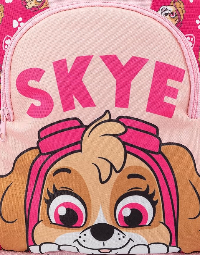 Paw Patrol Skye Girls Pink Backpack Rucksack Adjustable Straps Character Design School Bag Kids Organised Daypack
