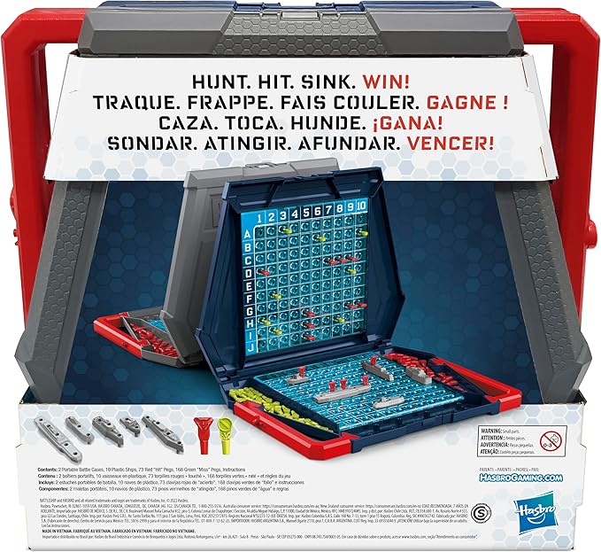 Battleship Classic Board Game, Strategy Game for Kids Ages 7 and Up, Fun for 2 Players