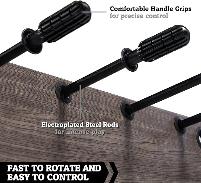 Hall of Games Foosball Tables Multiple Styles, Soccer with Durable & Stylish Designs with Tabletop Sports Soccer Balls, Perfect for Family Game Rooms | Multiple Styles