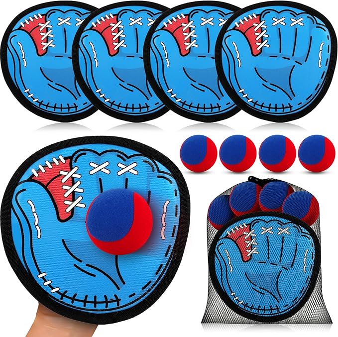 Toss and Catch Ball Game Set, Kids Toddler Baseball Glove & Catch Ball Toys,Kids Sports & Outdoor Play Toys for Family,Outside Toys for 3 4 5 6 7 8 9 10+Year Old Boys Girls Birthday Gifts