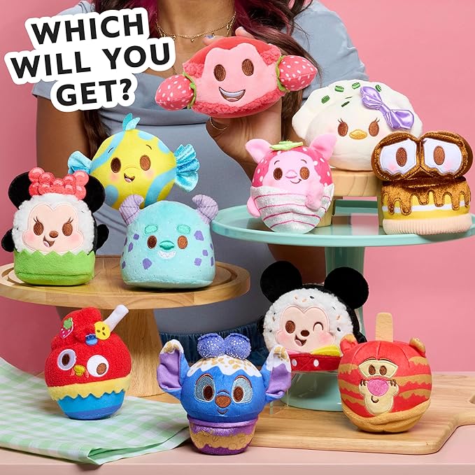 Just Play Disney Munchlings Single-Serve Scented Collectible Plush 2-Pack, 4.5-inch Stuffed Animal, Kids Toys for Ages 0