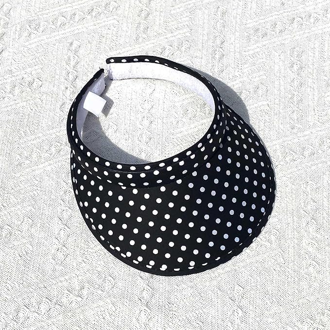 4 Pack Sun Visor Hats Women Men Clip on Cotton Wide Brim Visors Hat Outdoor Sports Golf Beach Travel Tennis Caps