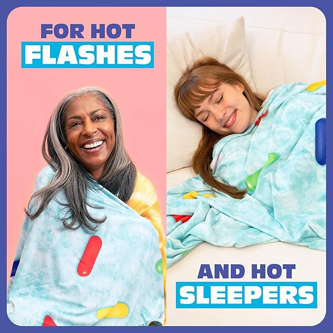 Cozy Concepts Co. Ice Cream Cooling Blanket, Super Soft Plush Throw for Teens and Kids, A Cozy Dorm Room Essential, Fun Back to School Stuff & Perfect Comfort Gift for Students
