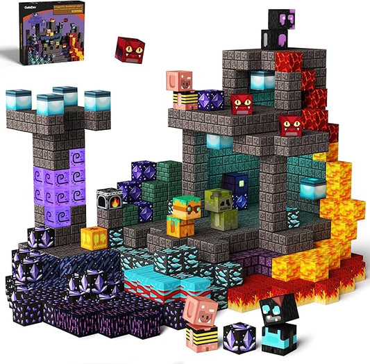 GobiDex 200PCS Magnetic Blocks Kids Building Toys for Boys Girls 3+, Game-Based Build MagWonder with Magnet Construction Toys, STEM Sensory Gift for Birthday