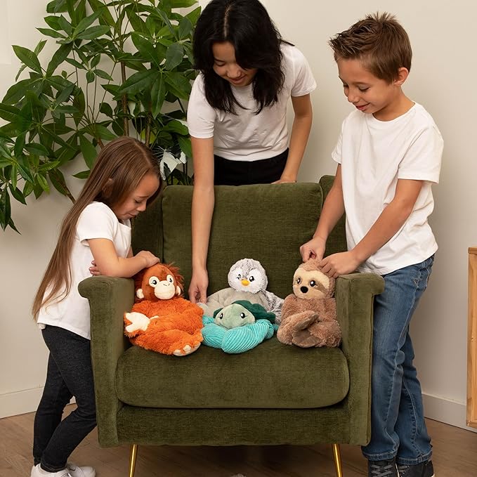 Hugarounds Ollie The Orangutan 2.5 lb Microwaveable & Freezable Weighted Plush Neck & Shoulder Wrap | Soothing, Comforting Hugs for Self-Care & Relaxation | Unscented for Ages 2+