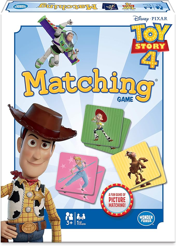 Wonder Forge Toy Story 4 Matching Game | Build Focus and Memory with Woody, Buzz, and Beloved Pixar Characters | Fun and Engaging Activity for Kids Ages 3+
