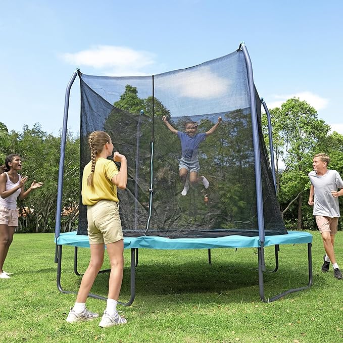 Bestway Xtreme Air 10FT 12FT 15FT Outdoor Trampoline for Kids and Adults, No-Gap Security Enclosure Net, Foam-Padded Poles, Fast & Easy Assembly, ASTM Approved, 2-Year Warranty