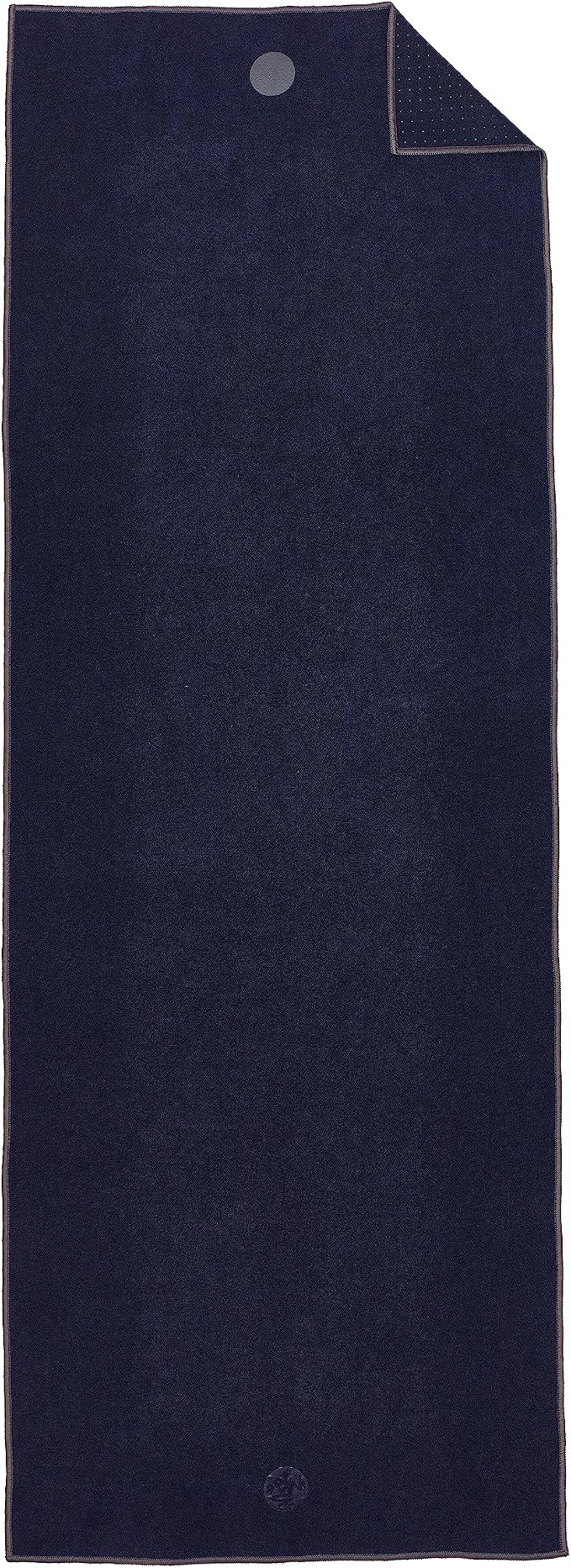 Manduka Yogitoes Hot Yoga Mat Towel - 71" | Moisture Activated Grip | Patented Silicone Nubs | Highly Absorbent, Durable & Easy Care | Made from Recycled Materials | 71 x 24 Inches | Midnight